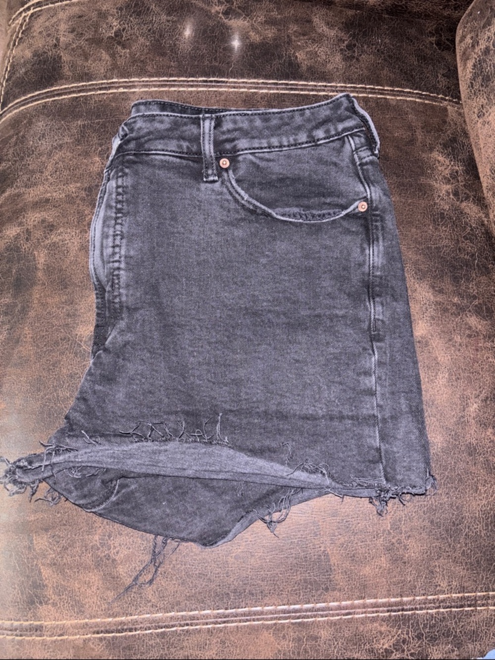 Old Navy high waisted black distressed jean shorts